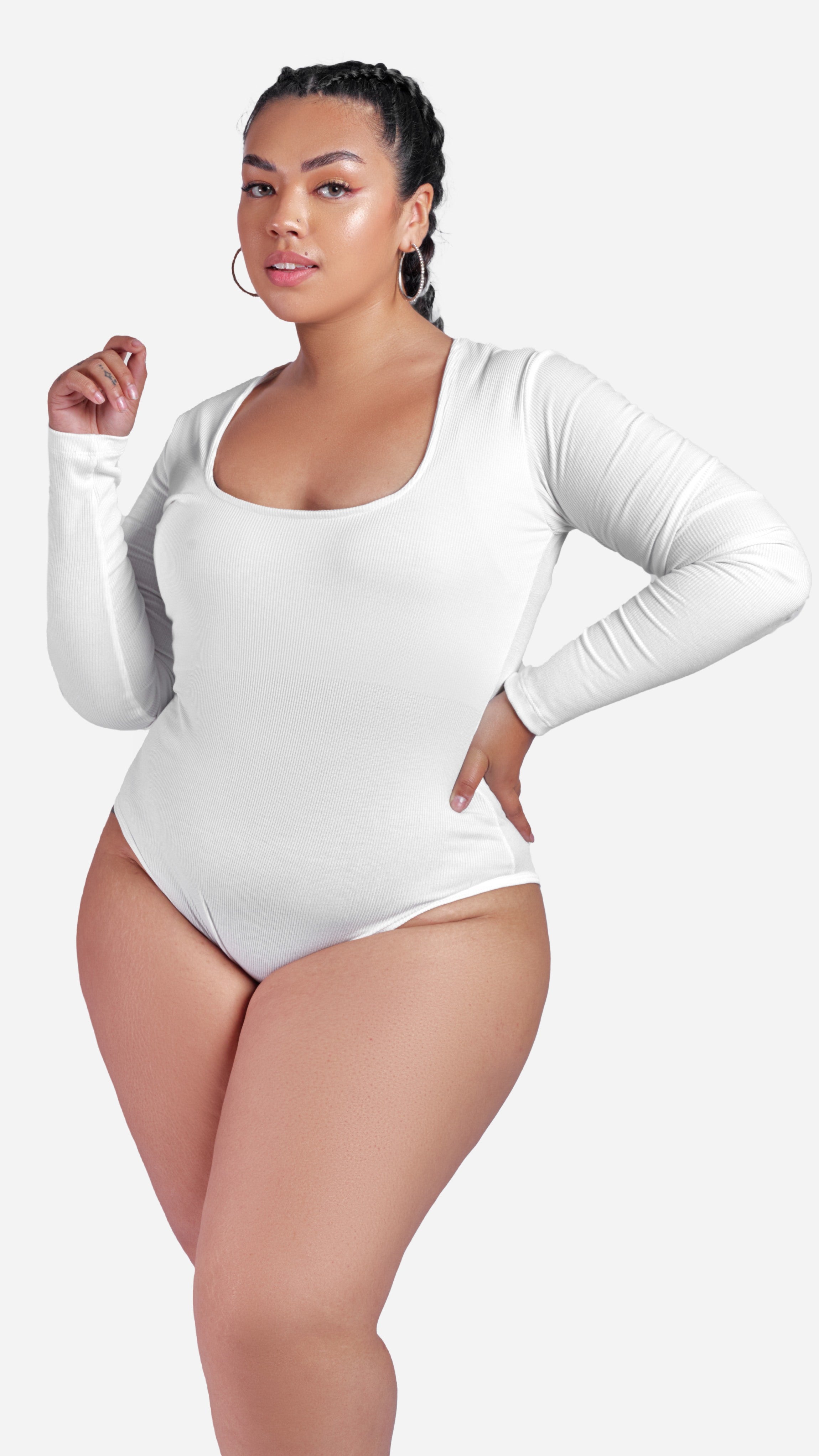 BODY BÁSICO MANGA LARGA KYLIE BLANCO - MISS LADY - 1