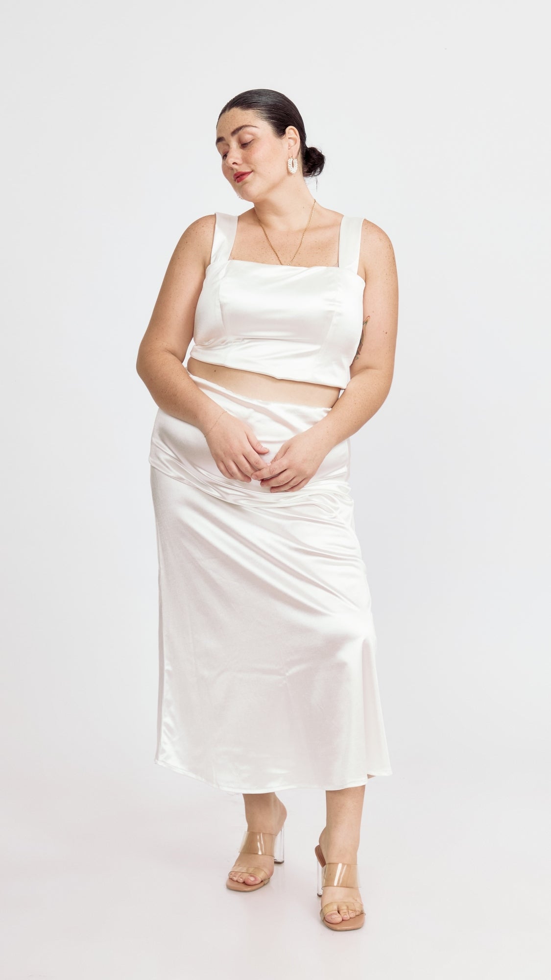 CORSET SATIN BLANCO - MISS LADY - 2
