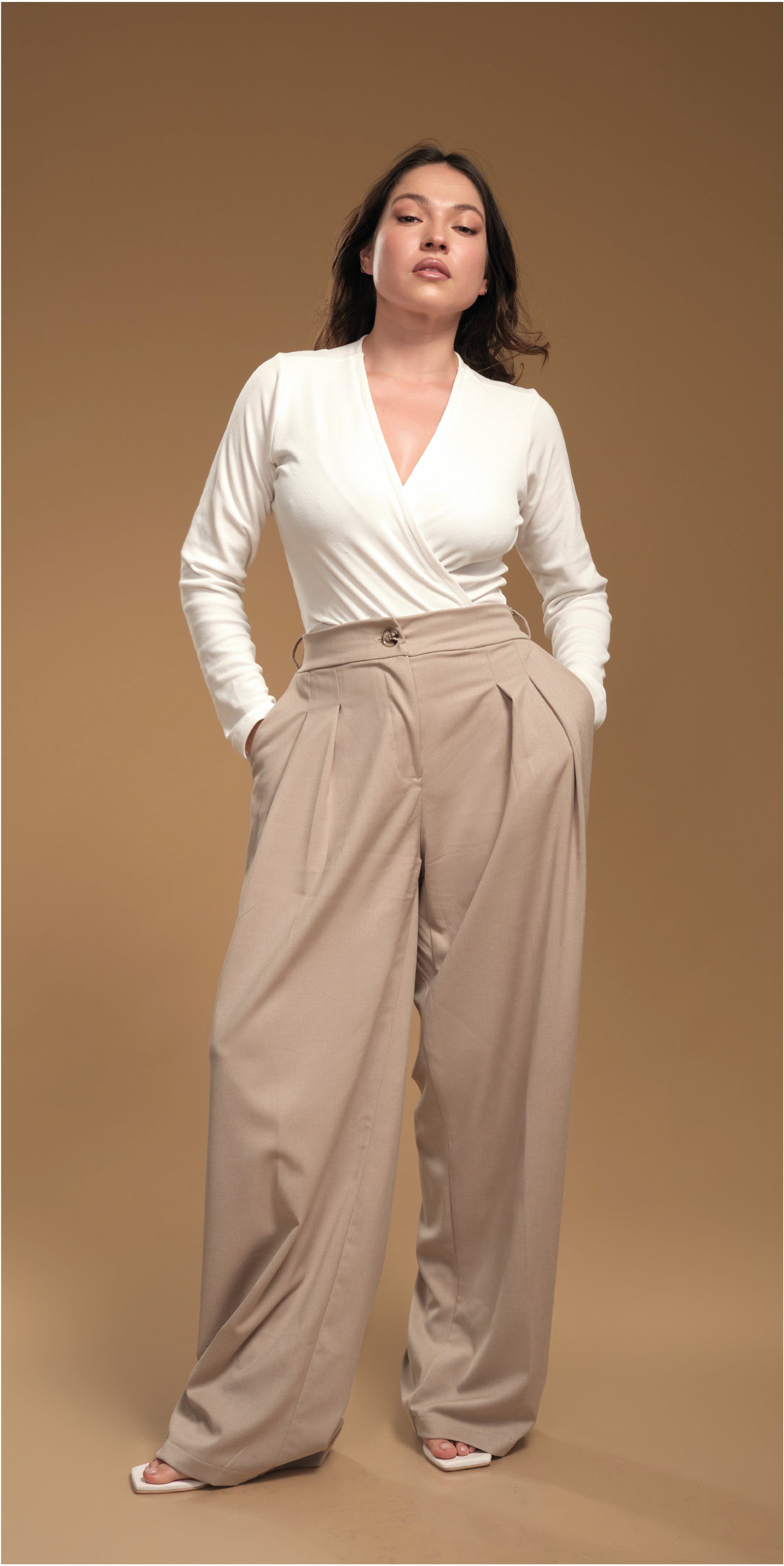PANTALÓN BÁSICO SISLEY GRANIZO - MISS LADY - 1
