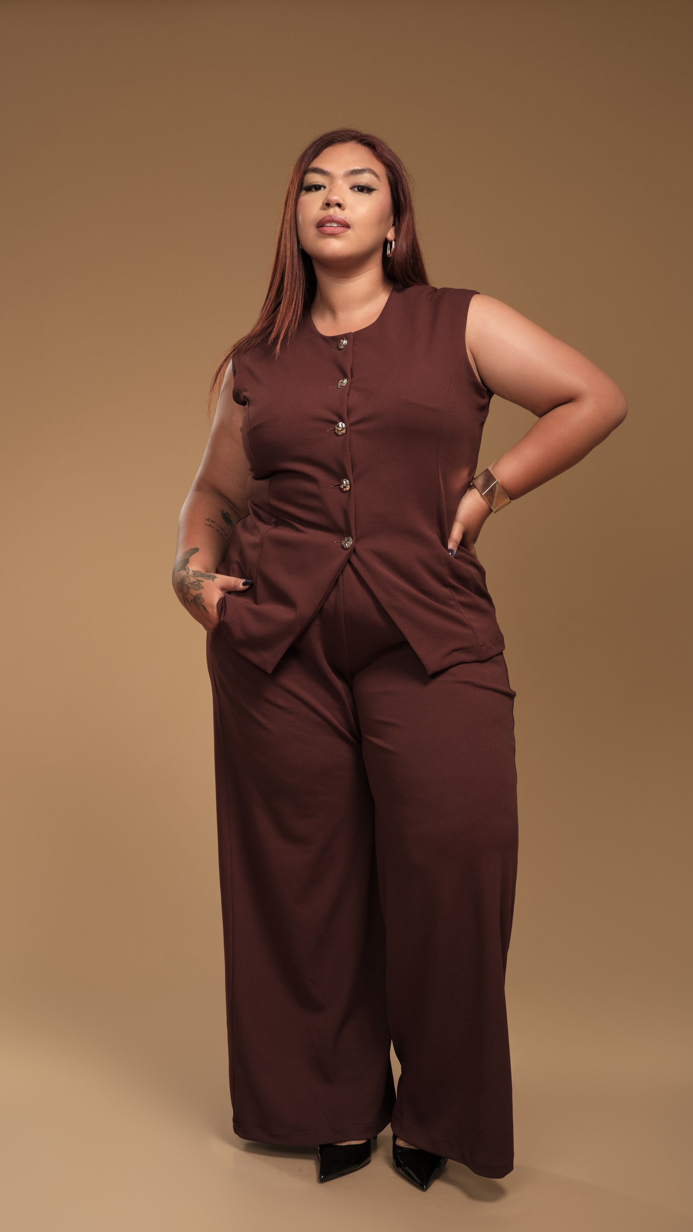 PANTALON AMELIA CHOCOLATE - MISS LADY - 1