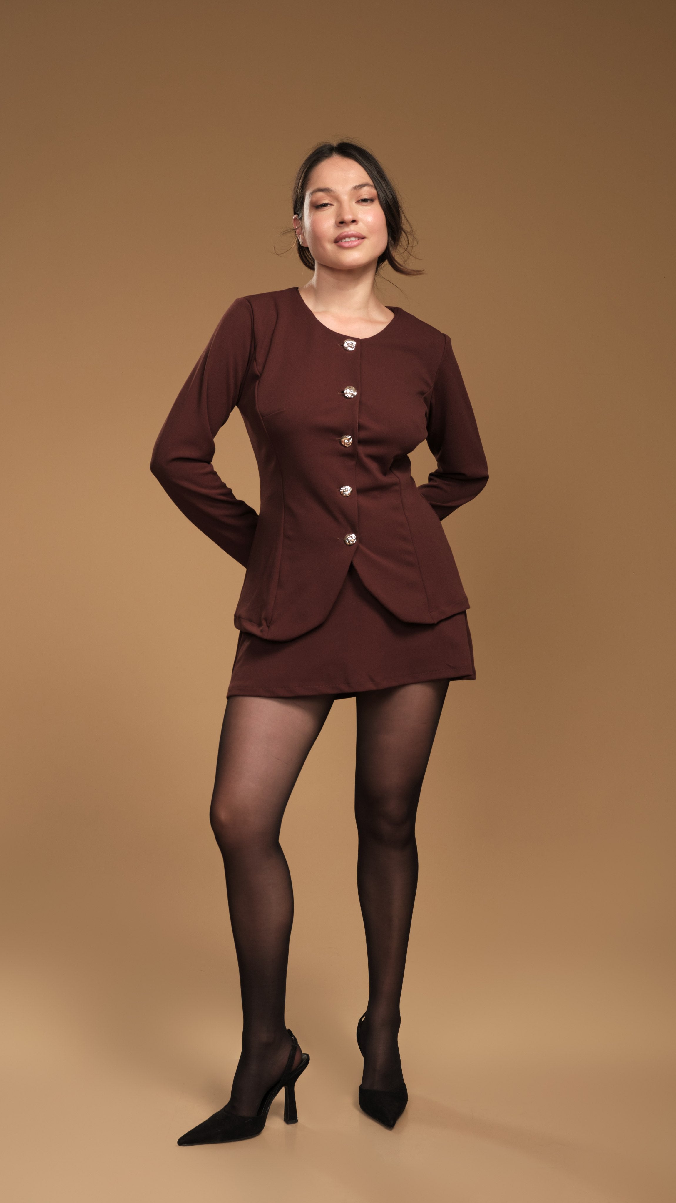 CHAQUETA RENATA CHOCOLATE - MISS LADY - 1