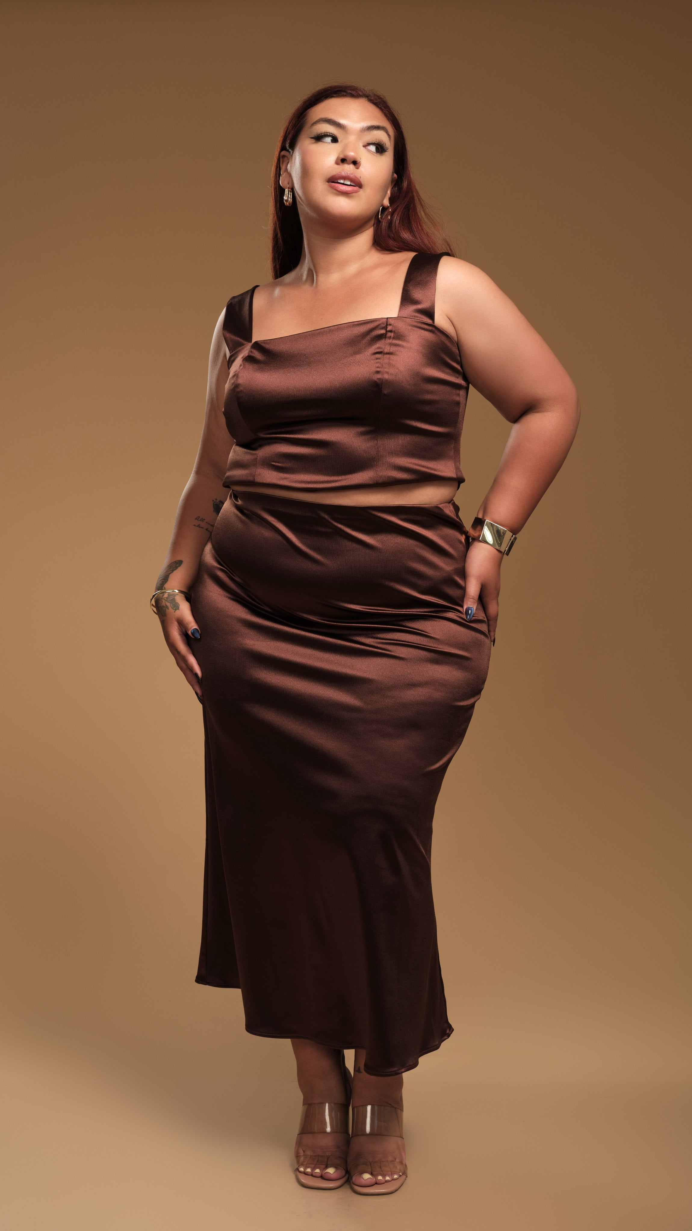 CORSET SATIN CHOCOLATE - MISS LADY - 3