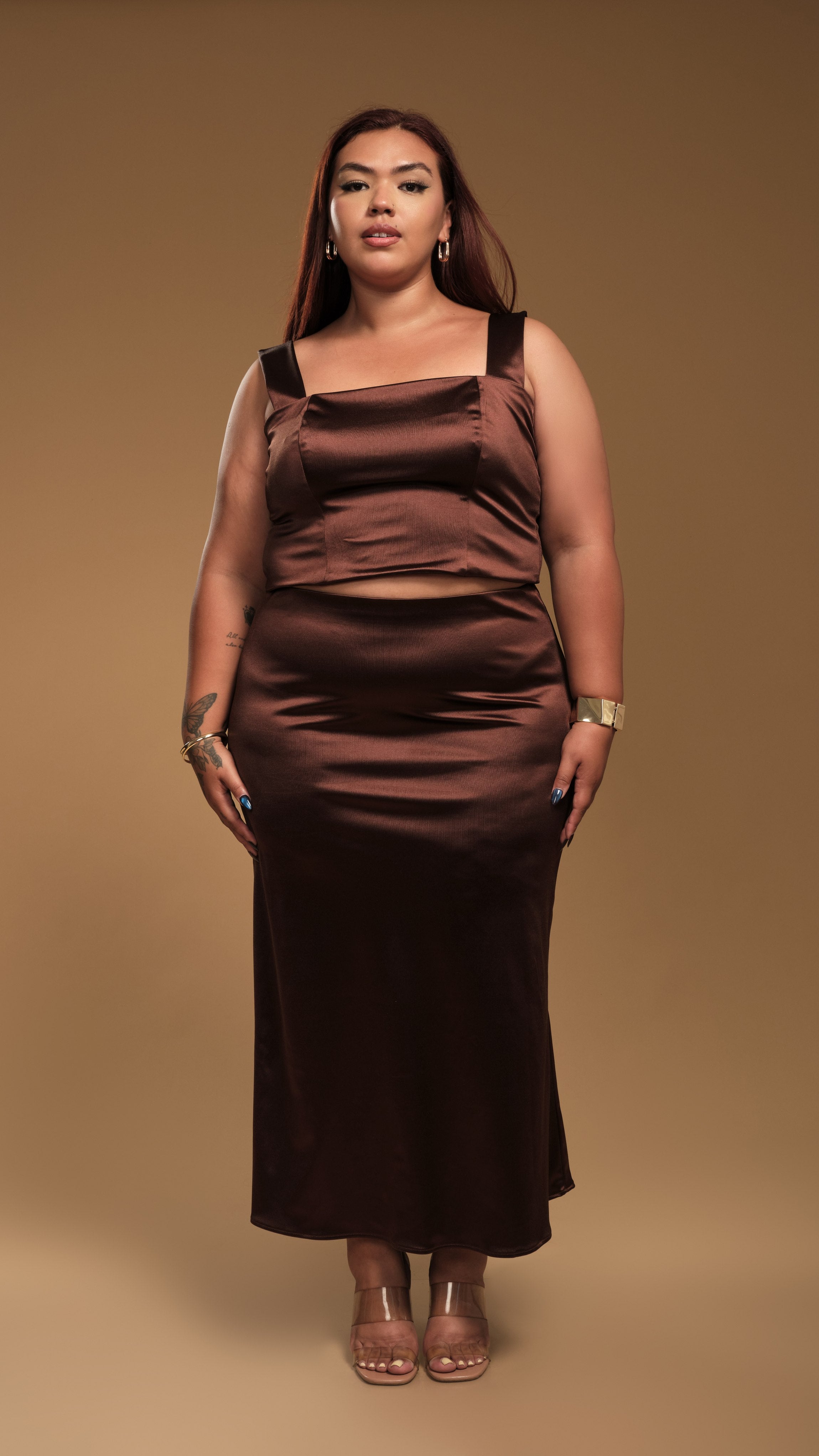 CORSET SATIN CHOCOLATE - MISS LADY - 4