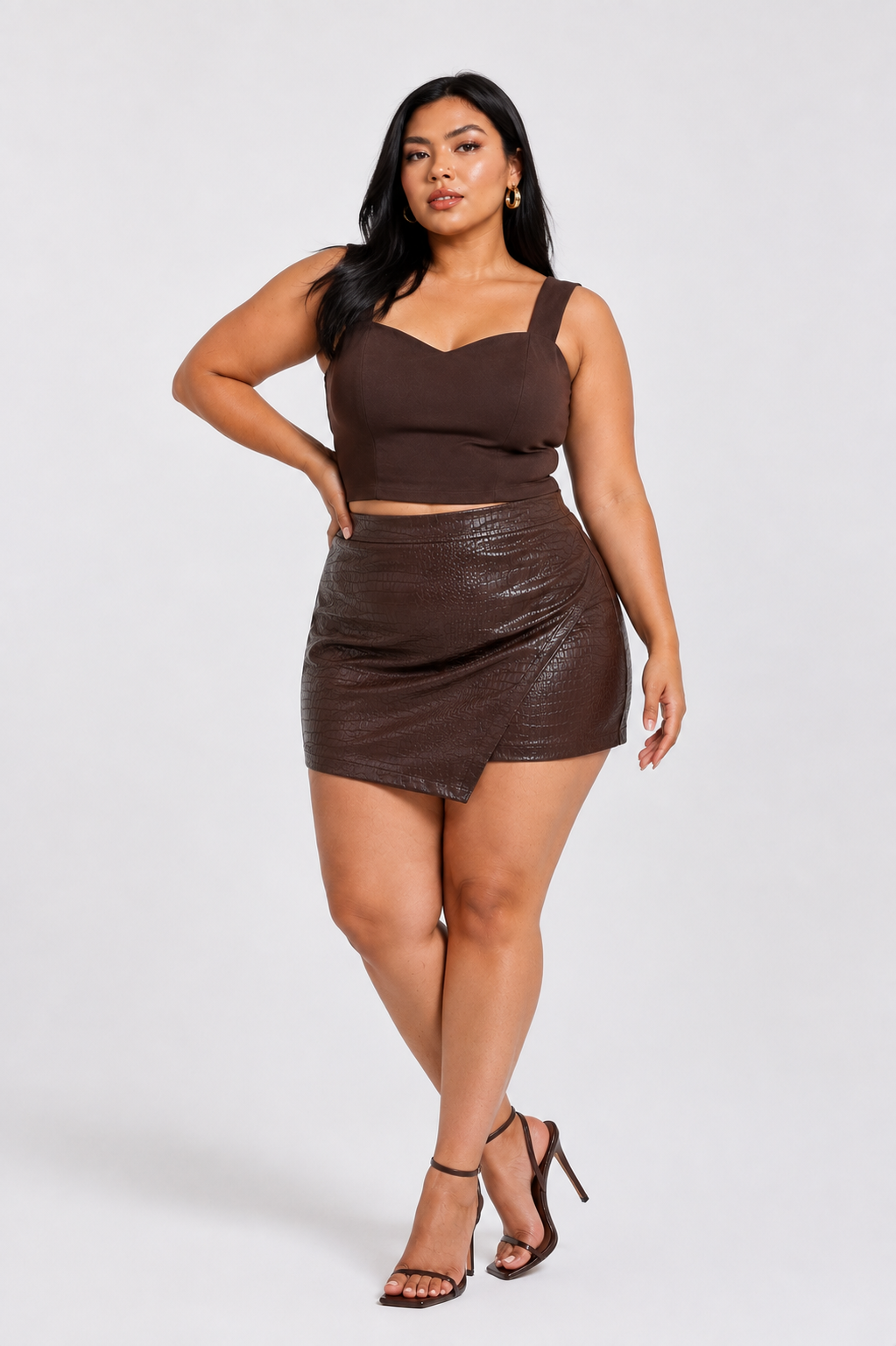 SHORT FALDA DESSIRE CHOCOLATE - 4