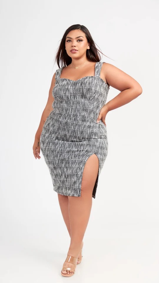 VESTIDO DE TWEED LETICIA NEGRO - 2