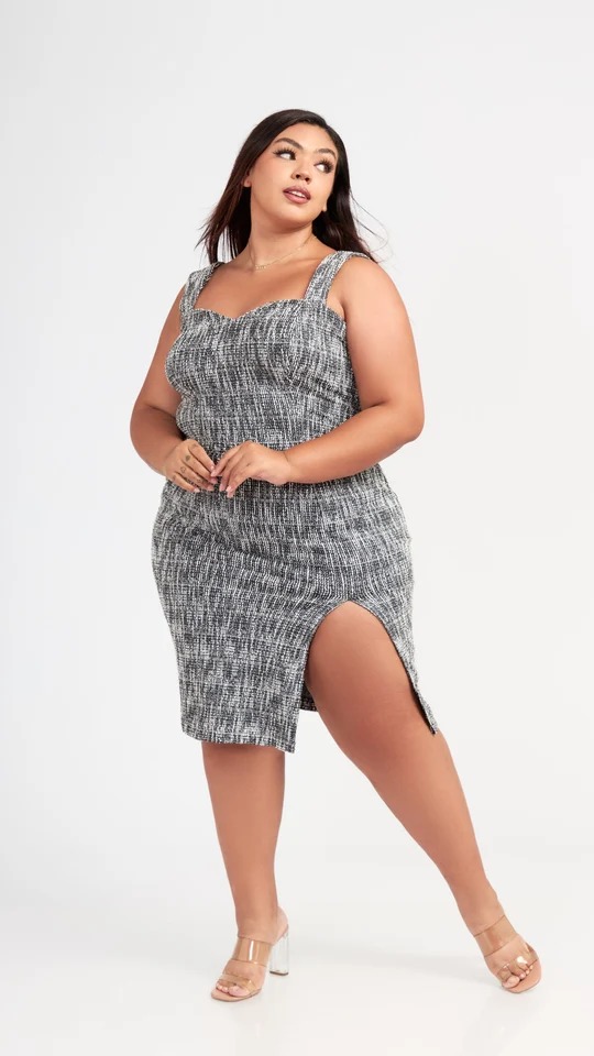 VESTIDO DE TWEED LETICIA NEGRO - 4