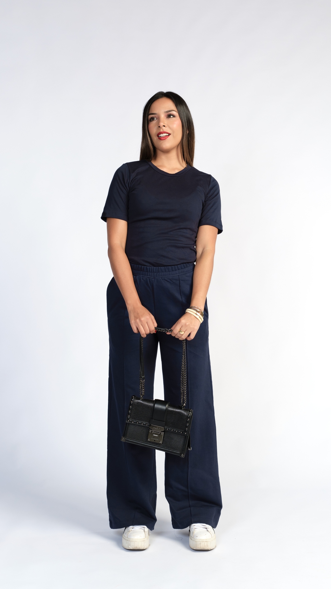 TOP BASICO DE GAMUZA AZUL NAVY - 4
