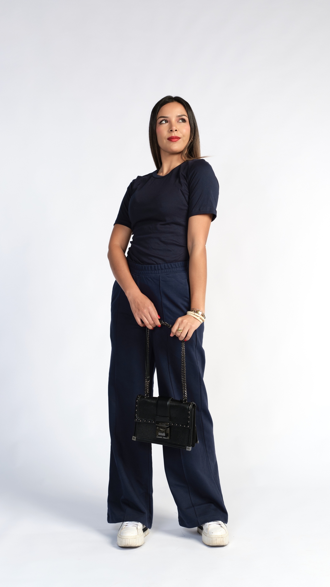 TOP BASICO DE GAMUZA AZUL NAVY - 5