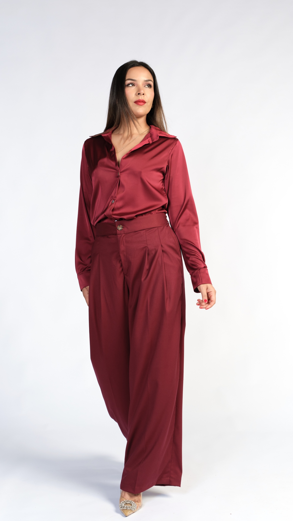 PANTALÓN FEMME VINO - 2
