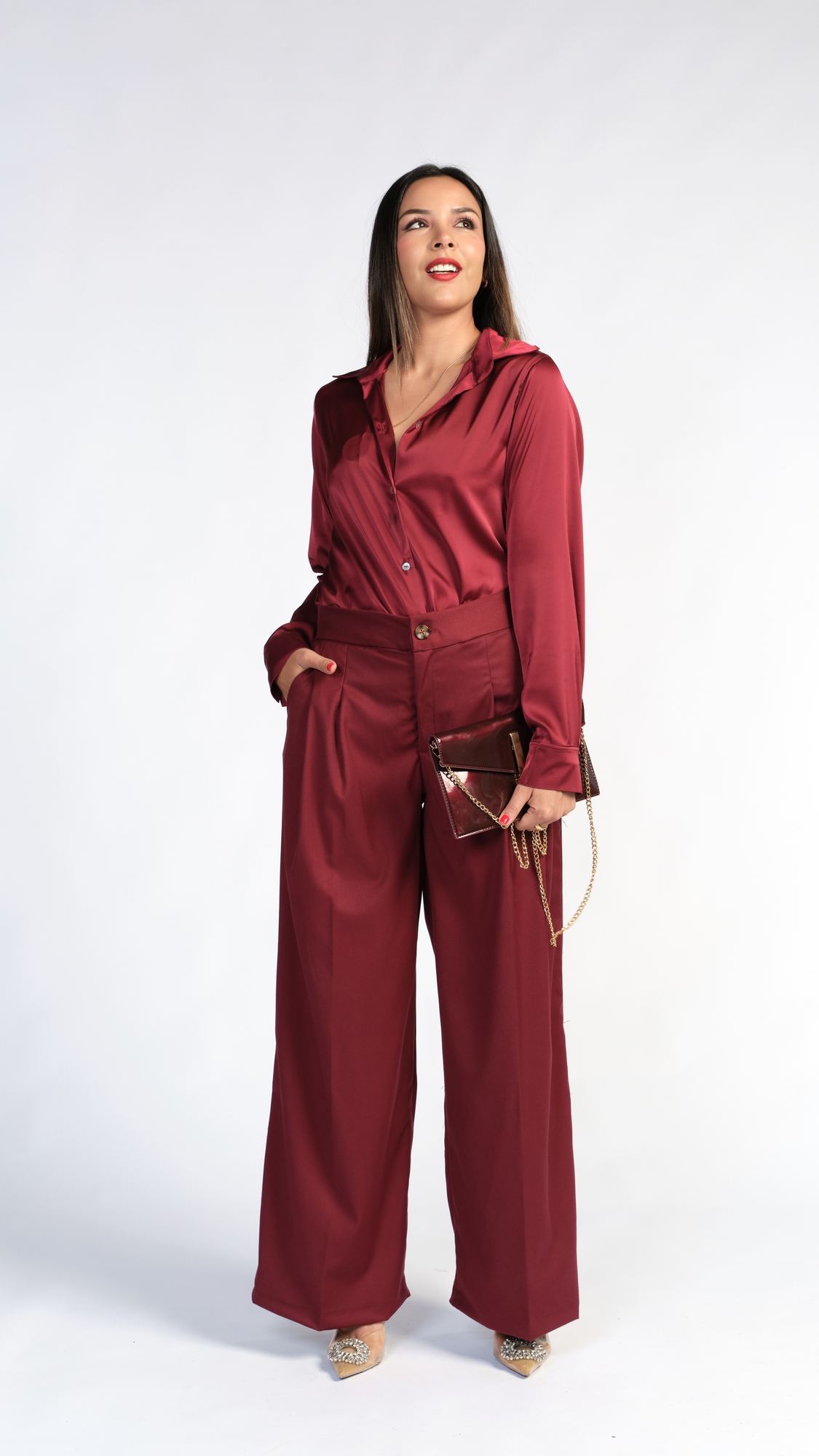 PANTALÓN FEMME VINO - 3