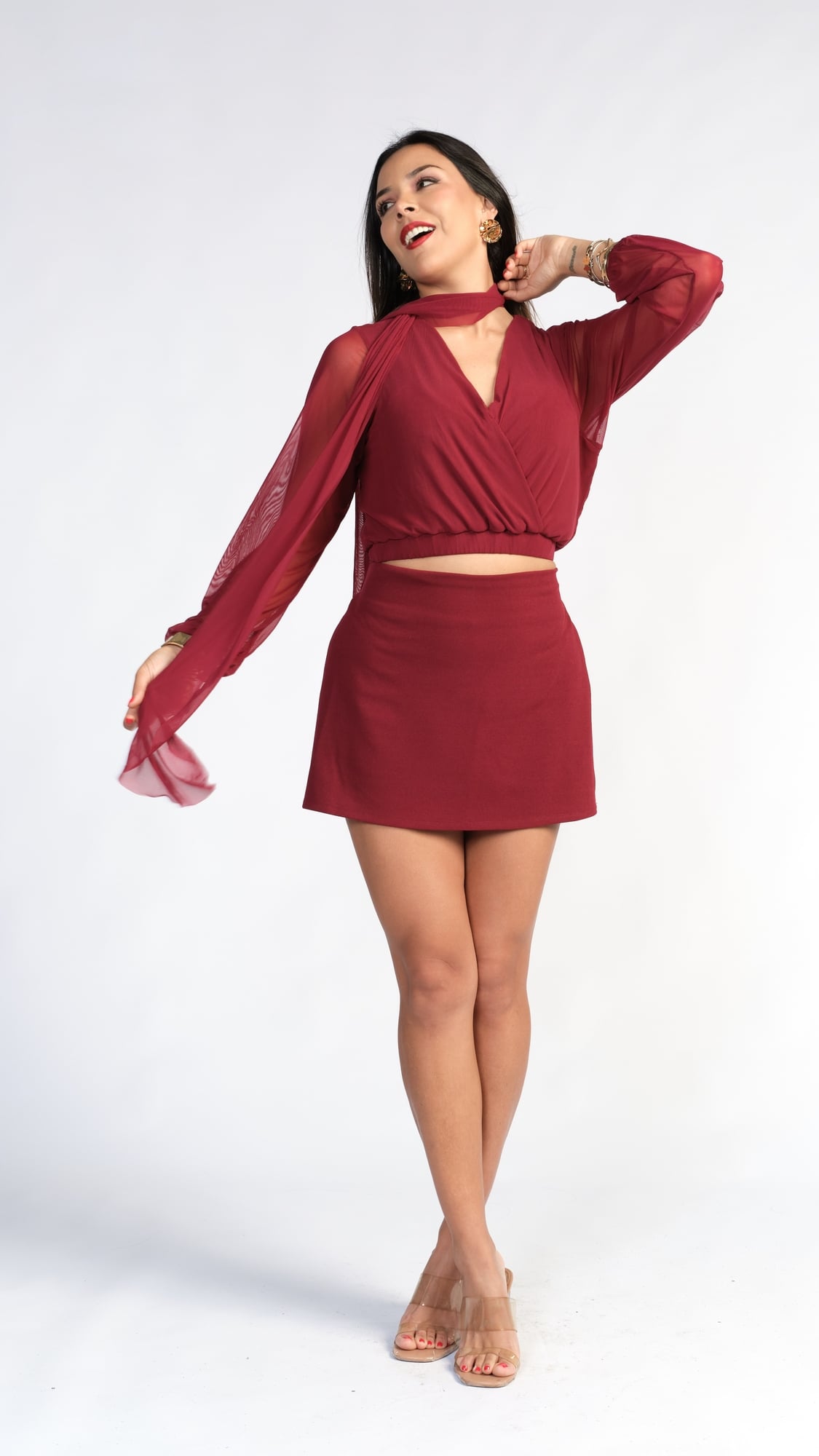 TOP VALERIA MESH VINO - 4
