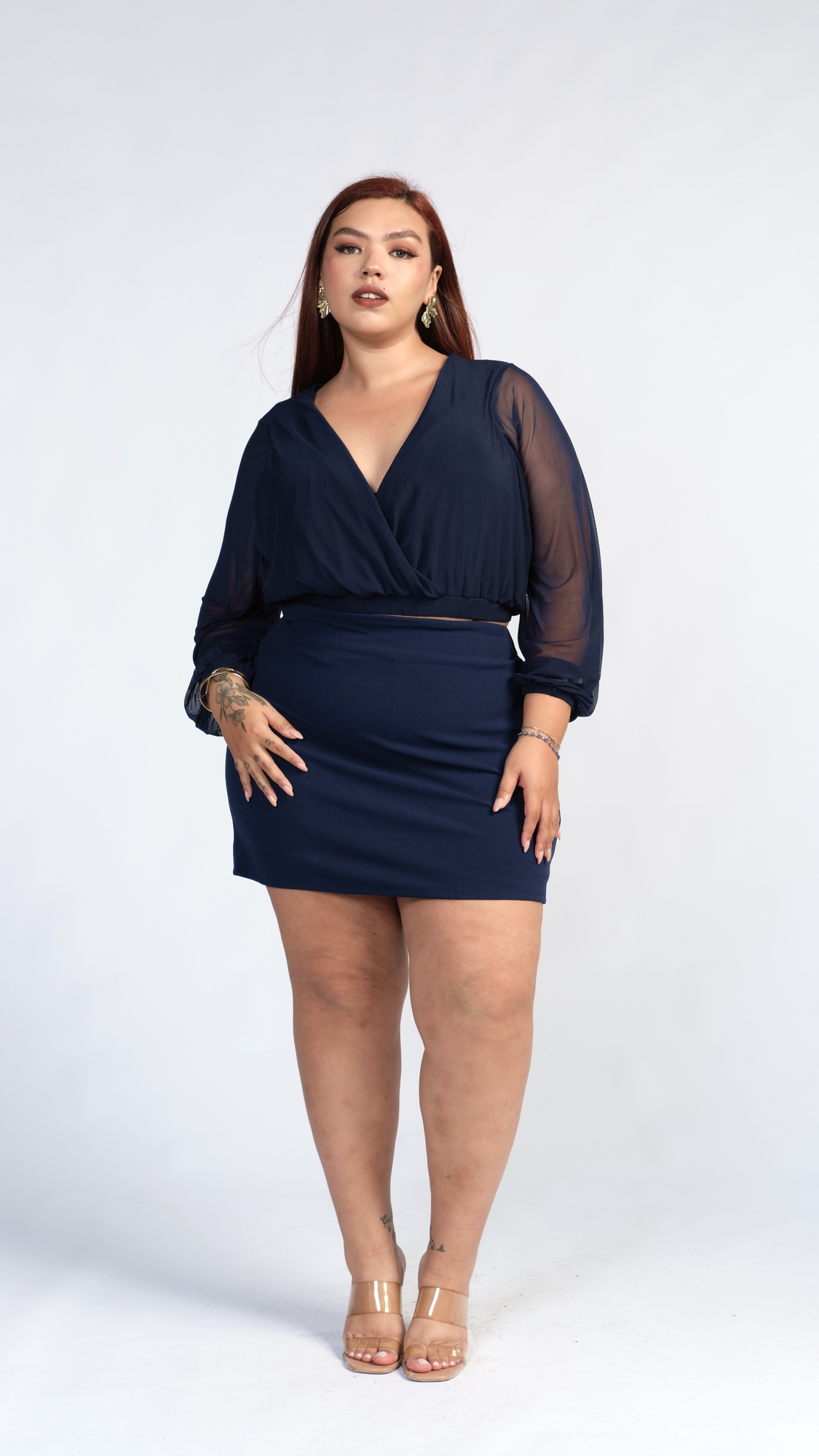 TOP VALERIA MESH AZUL NAVY - 3