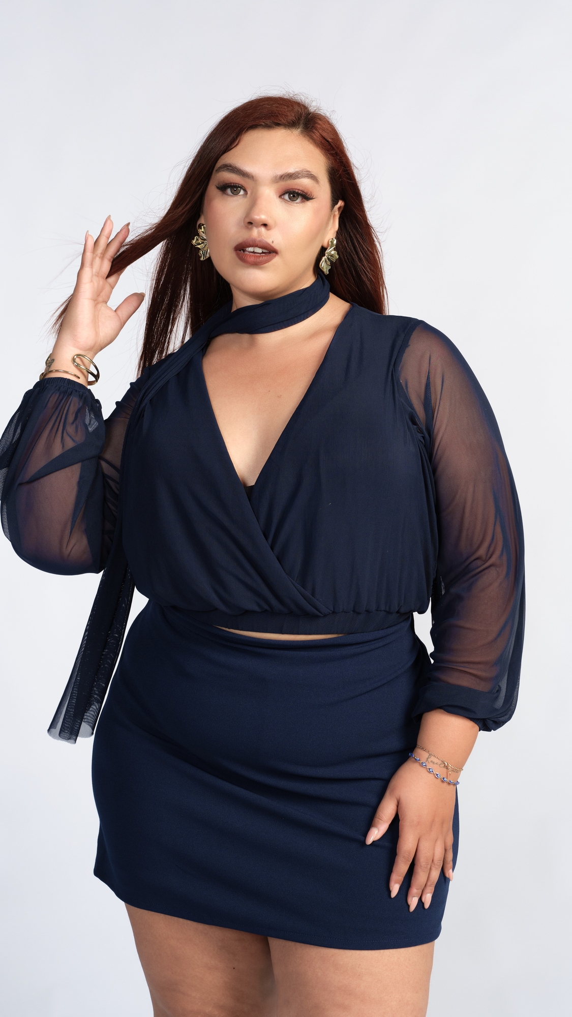 TOP VALERIA MESH AZUL NAVY - 6