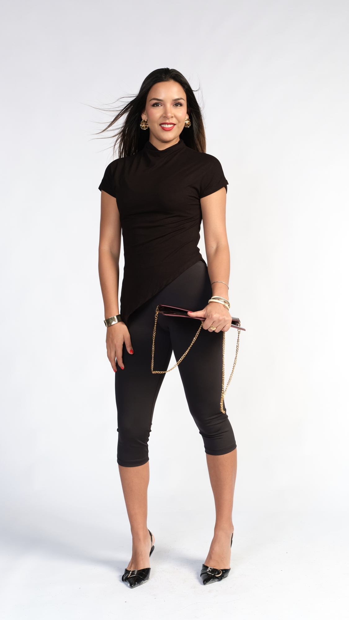 PANTALÓN CAPRI NEGRO - 4