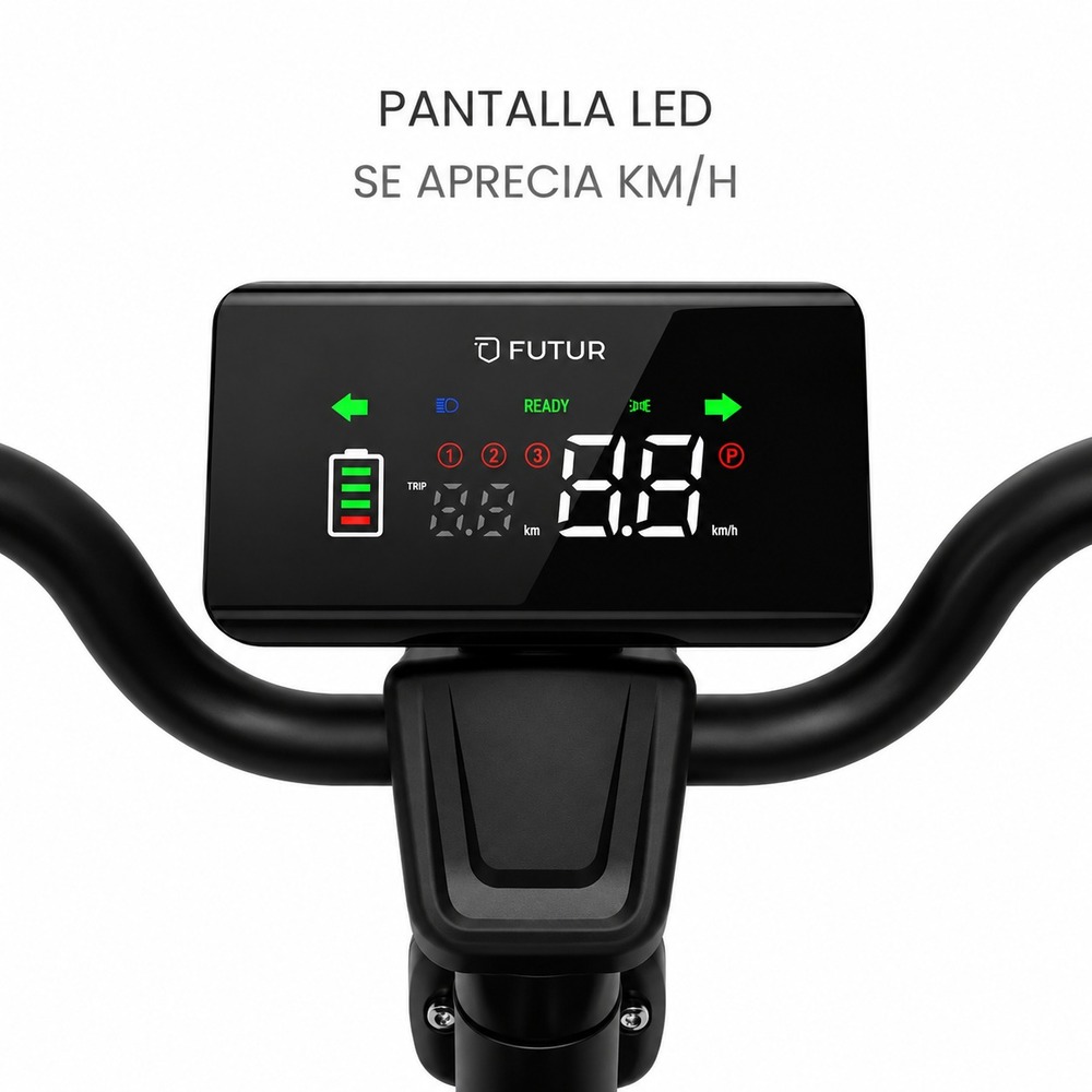 BICIMOTO ELÉCTRICA OXEN DE LITIO, 25KMH, 35KM, 350W ROJO JAM - BATERÍA EXTRAÍBLE - 7