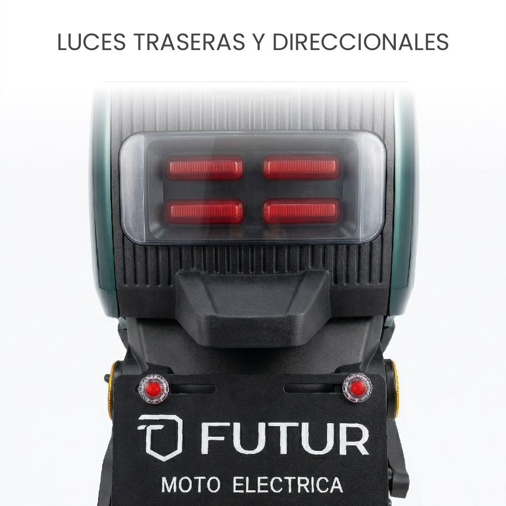 MOTO ELÉCTRICA TERA DE LITIO, 50KMH, 70KM, 800W NEGRO - 4