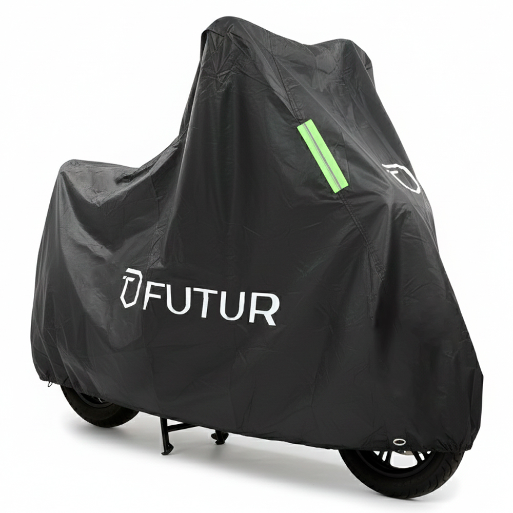 FORRO COBERTOR DE MOTO ELECTRICA L IMPERMEABLE NEGRO - 1