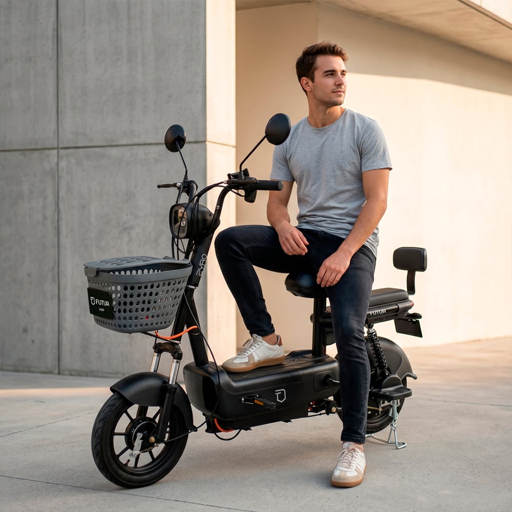 BICIMOTO ELECTRIC FUTUR ZYRO NEGRO MATE - BATERÍA EXTRAÍBLE - 1