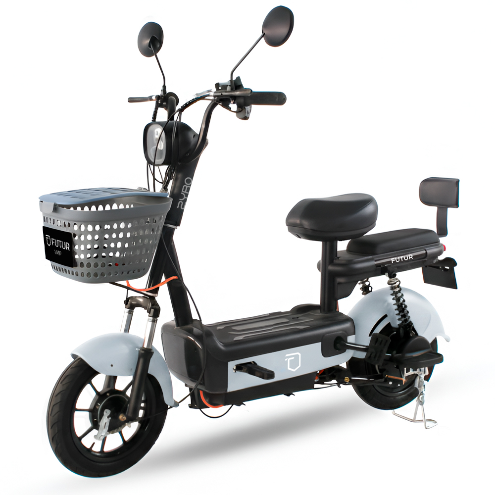 BICIMOTO ELECTRICA FUTUR ZYRO GRIS MATE - BATERÍA EXTRAÍBLE - 2