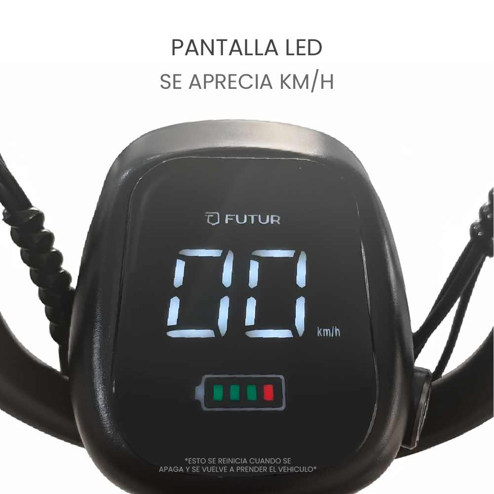 BICIMOTO ELECTRICA FUTUR ZYRO GRIS MATE - BATERÍA EXTRAÍBLE - 7