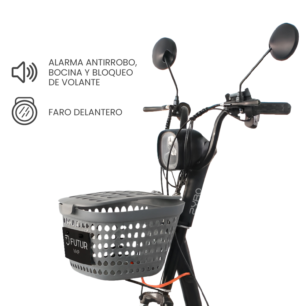 BICIMOTO ELECTRICA FUTUR ZYRO SUN MATE - BATERÍA EXTRAÍBLE - 8