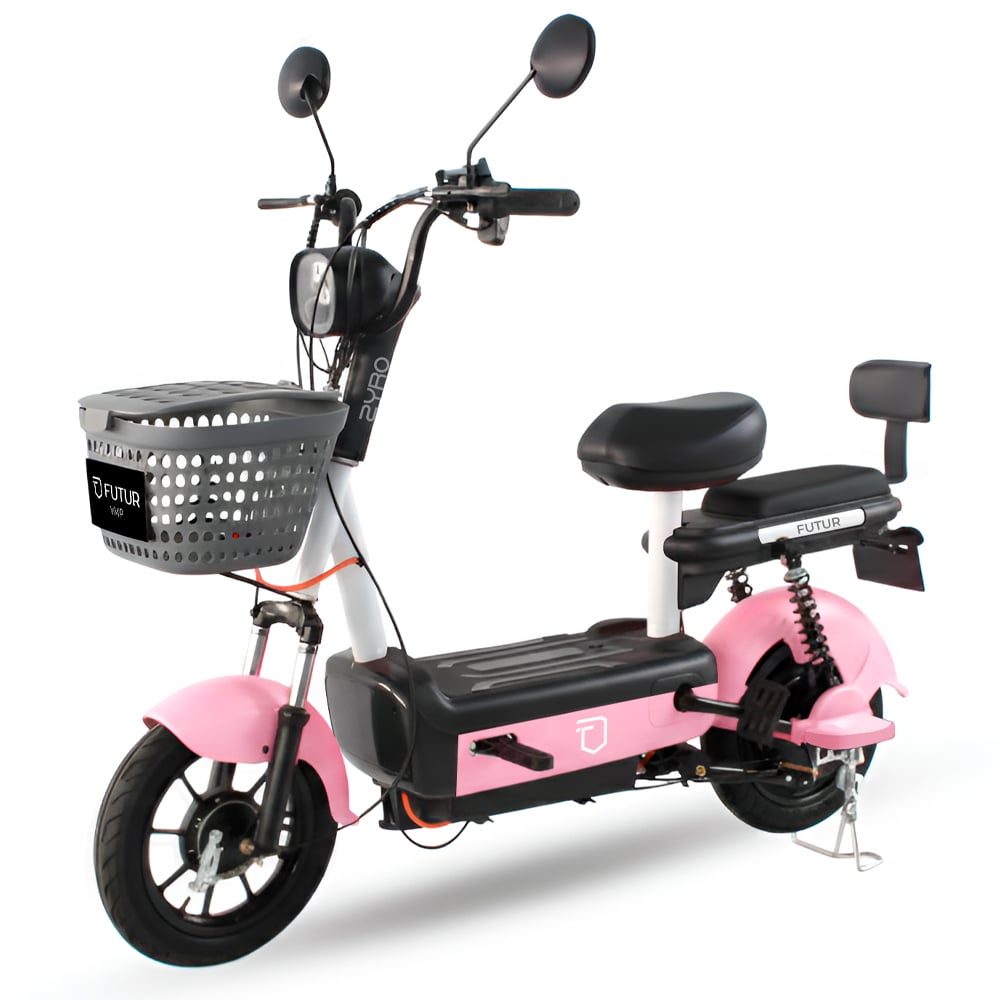 BICIMOTO ELECTRICA FUTUR ZYRO ROSADO MATE - BATERÍA EXTRAÍBLE - 2