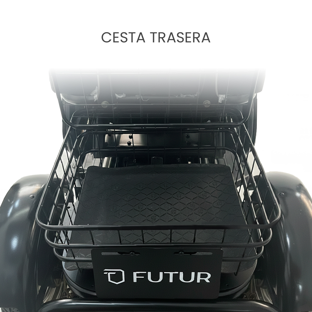TRIMOTO ELECTRICA CONVERTIBLE FUTUR IRIX NEGRO MOTOR 600W - BATERÍA EXTRAÍBLE - 4