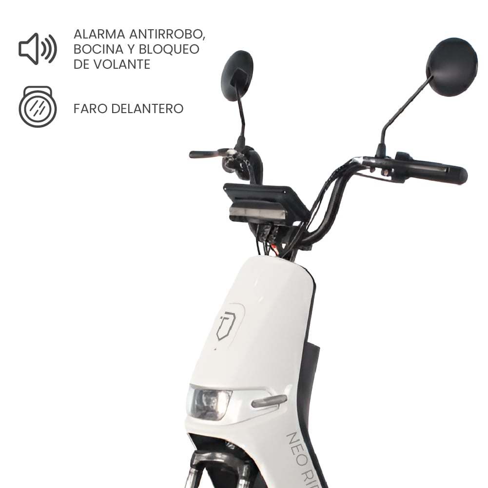 BICIMOTO ELÉCTRICA NEORIDE 25KM/H, 35KM, 350W VERDE - BATERÍA EXTRAÍBLE - 5