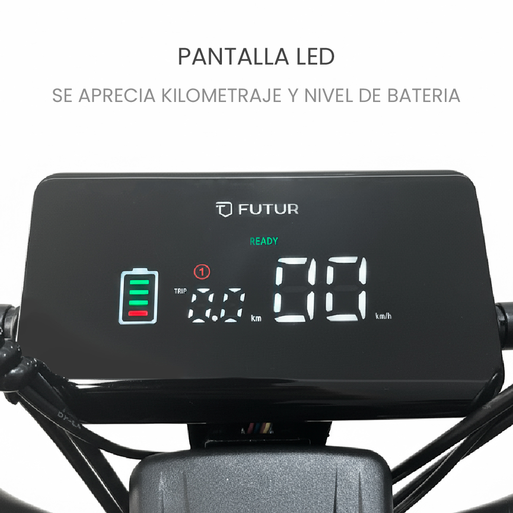 BICIMOTO ELÉCTRICA NEORIDE 25KM/H, 35KM, 350W VERDE - BATERÍA EXTRAÍBLE - 7