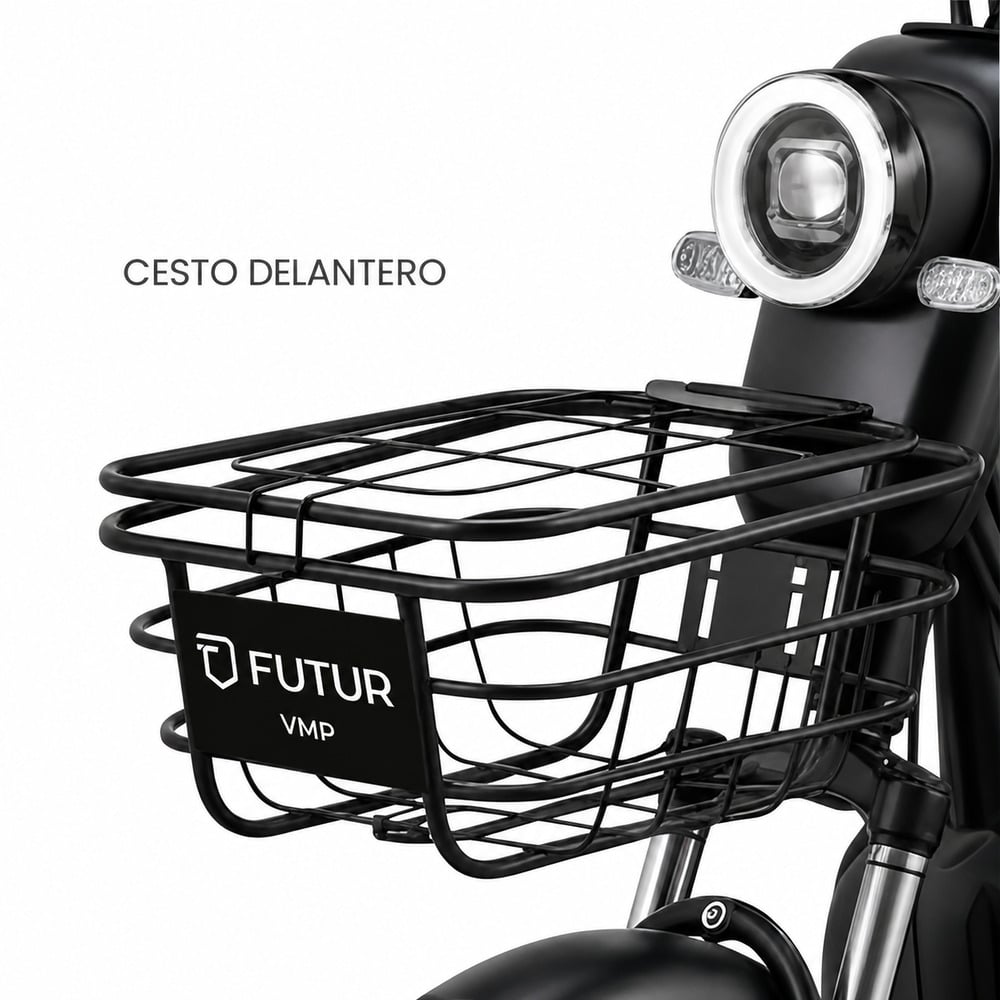BICIMOTO ELÉCTRICA OXEN 25KM/H, 35KM, 350W AZUL METÁLICO - BATERÍA  DE LITIO EXTRAÍBLE - 8