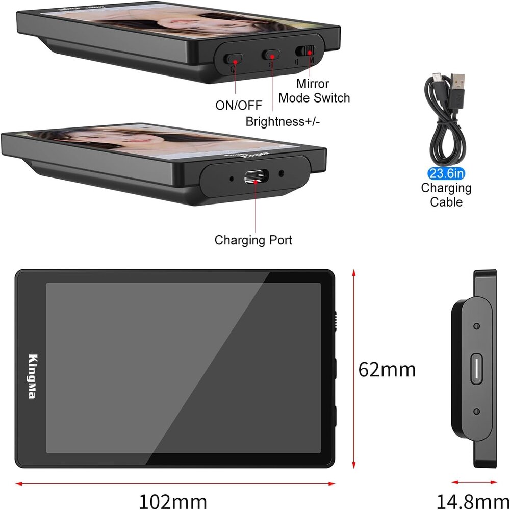 KINGMA VL PH 01 MAX MONITOR EXTERNO PARA LIVES Y BLOG - 3