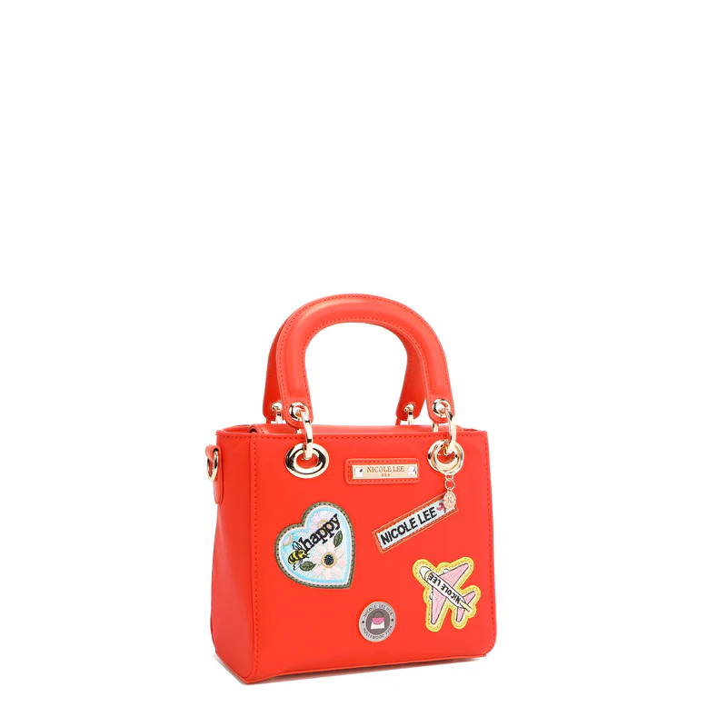 BOLSO DE MANO CON PARCHES DE COLORES (VERDE) - 2