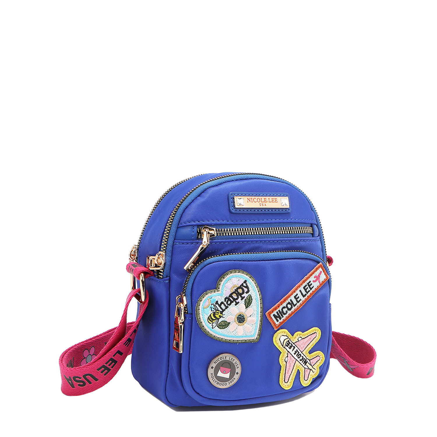 BOLSO CRUZADO CON PARCHES DE COLORES (AZUL) - 2