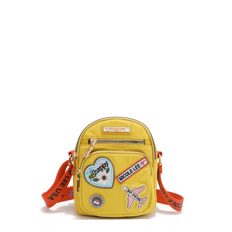 BOLSO CRUZADO CON PARCHES DE COLORES (AMARILLO) - 1