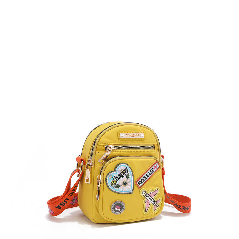 BOLSO CRUZADO CON PARCHES DE COLORES (AMARILLO) - 2