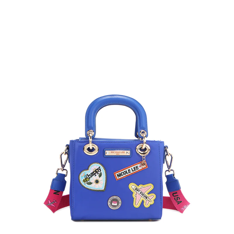 BOLSO DE MANO CON PARCHES DE COLORES (VERDE) - 1
