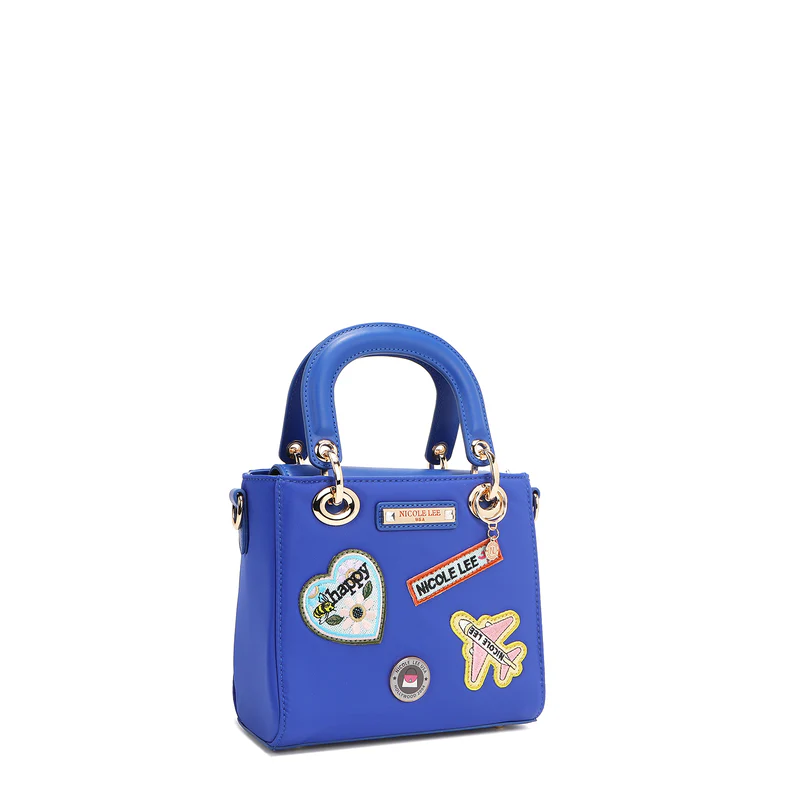 BOLSO DE MANO CON PARCHES DE COLORES (VERDE) - 2
