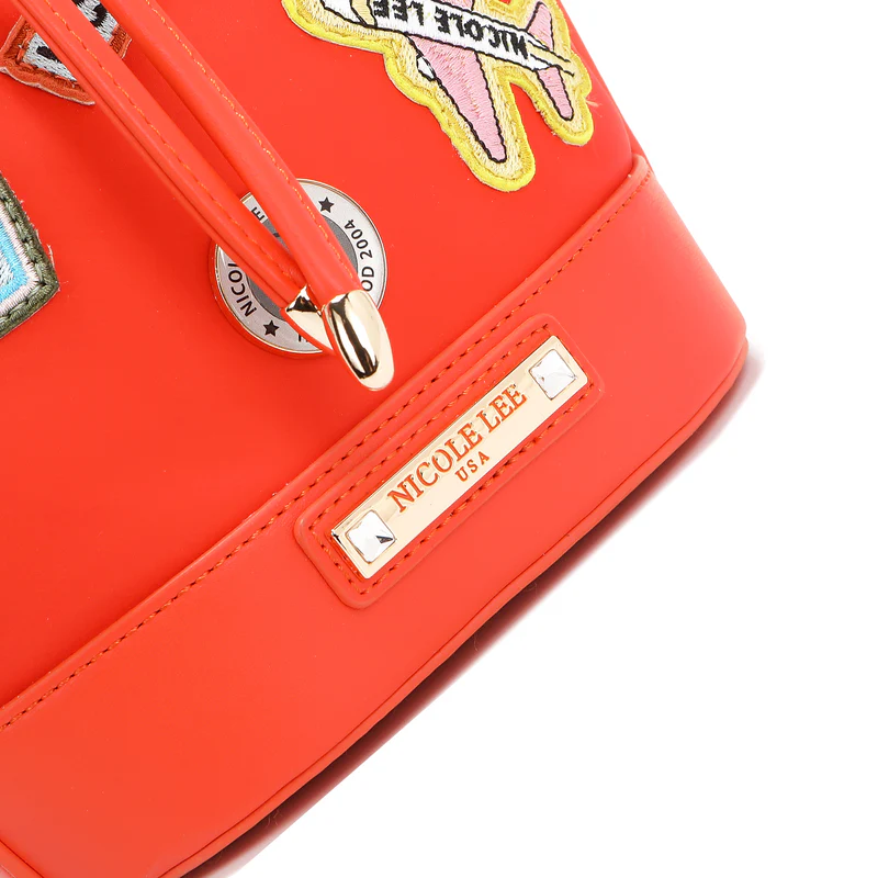 BOLSO BOMBONERA CON PARCHES DE COLORES - 8
