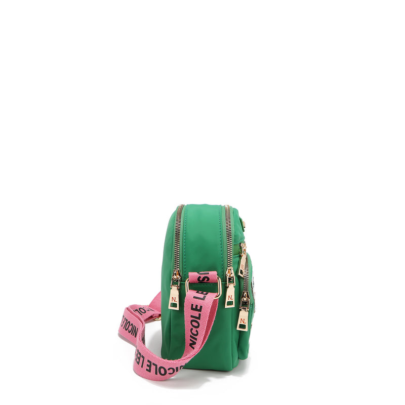 BOLSO CRUZADO CON PARCHES DE COLORES (VERDE) - 4