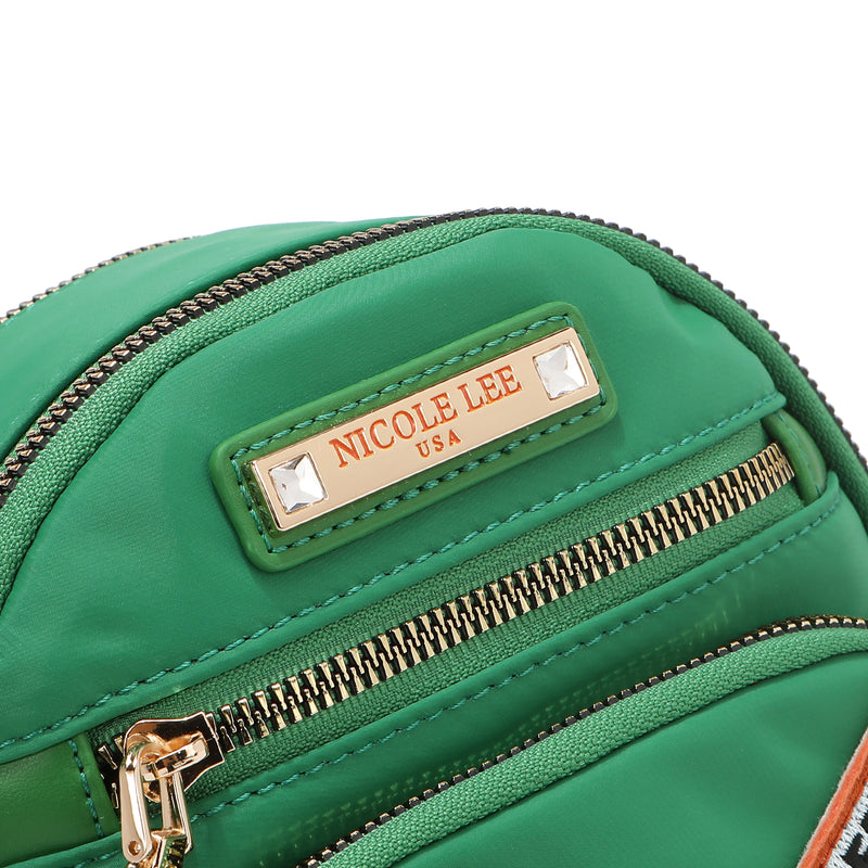 BOLSO CRUZADO CON PARCHES DE COLORES (VERDE) - 8