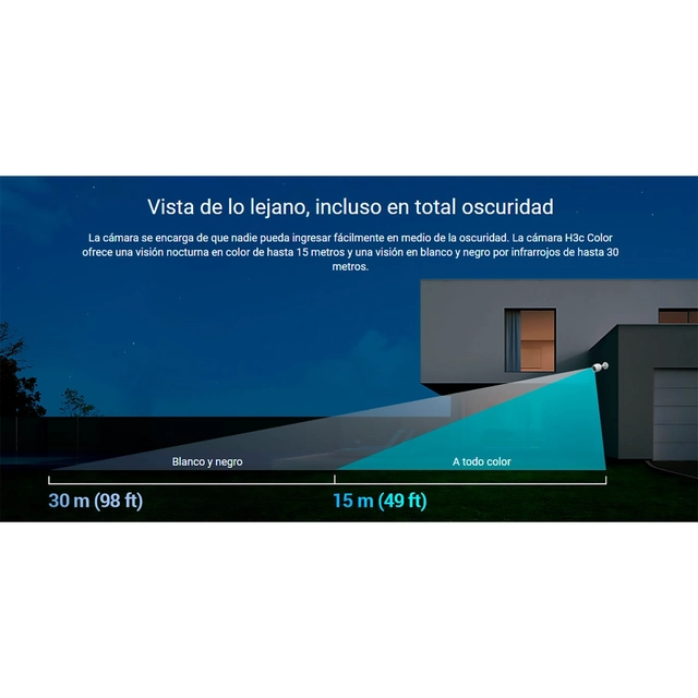 CÁMARA DE SEGURIDAD INTELIGENTE FIJA PARA EXTERIOR CS-H3C COLOR 1080P - 3
