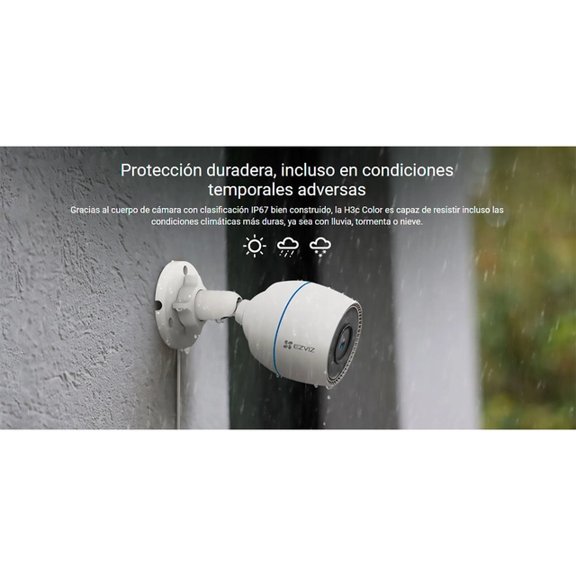CÁMARA DE SEGURIDAD INTELIGENTE FIJA PARA EXTERIOR CS-H3C COLOR 1080P - 5