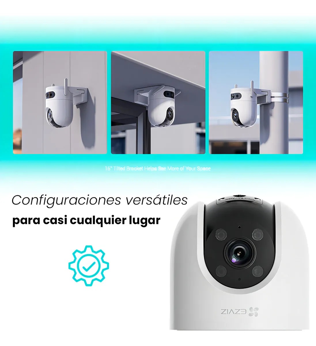 CÁMARA EZVIZ H9C DUAL 6MP 3MP LENTE GIRATORIO 3MP LENTE FIJO - 6
