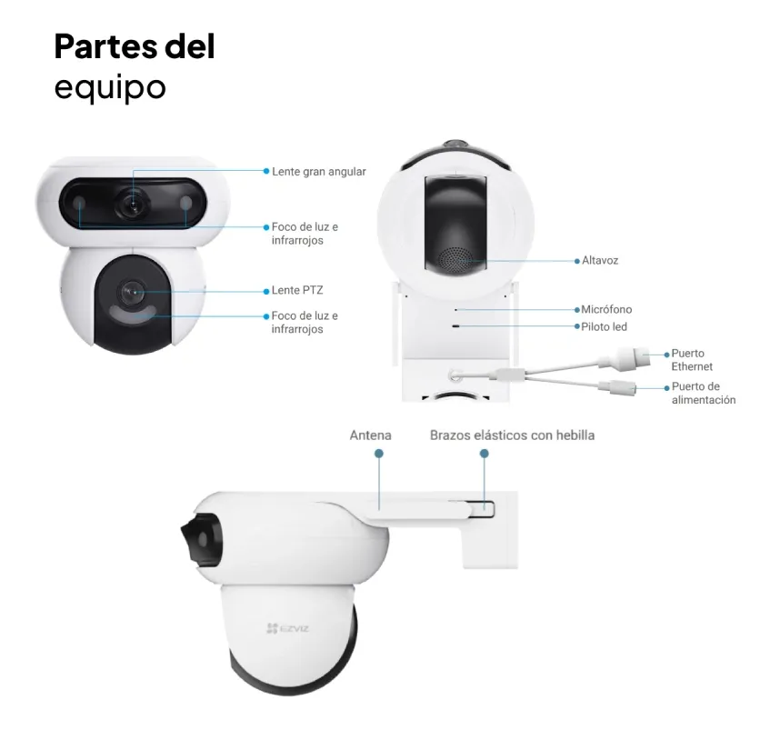 CÁMARA DE SEGURIDAD EZVIZ HB90 DUAL 2K+ EZVIZ PANEL SOLAR KIT COLOR BLANCO - 7