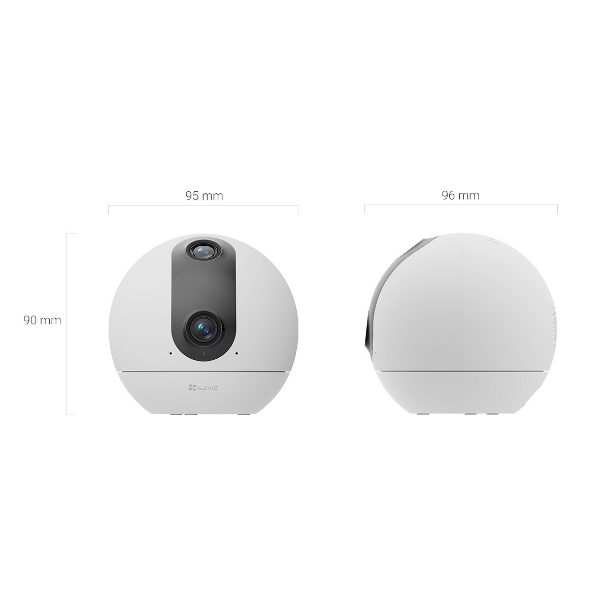 CÁMARA DE SEGURIDAD EZVIZ C60P 2K+ WIFI 6 INTERIOR DOBLE LENTE 360 GRADOS - 2