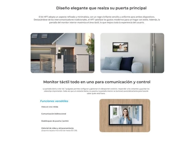 VIDEO PORTERO INTELIGENTE EZVIZ HP7 2K CON PANTALLA TÁCTIL 7 PULGADAS - 5