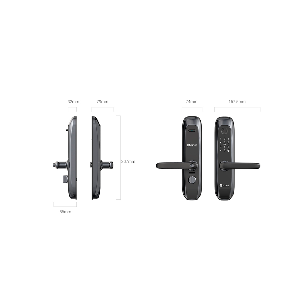 CERRADURA INTELIGENTE EZVIZ L2S CON HUELLA DACTILAR - 3