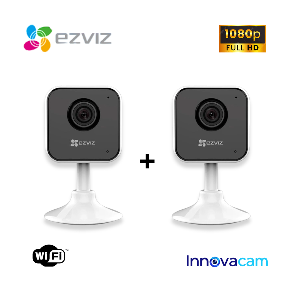 KIT DE 2 CÁMARA DE SEGURIDAD WIFI H1C FULL HD PARA INTERIORES EZVIZ - 1