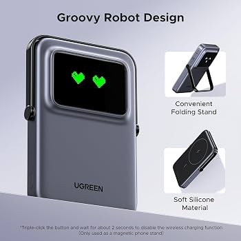 POWER BANK MAGSAFE UGREEN UNO 5000MAH 20W CARGADOR PORTÁTIL MAGNÉTICO - 3