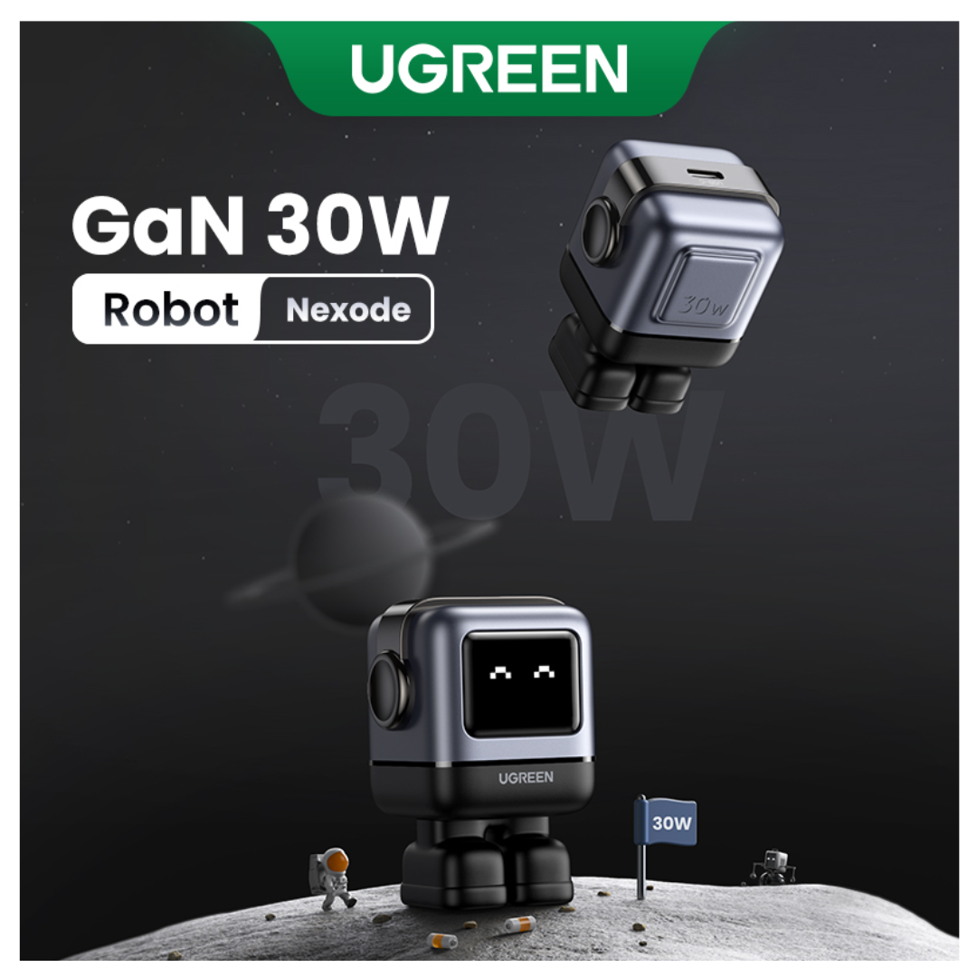 CARGADOR DE PARED UGREEN NEXODE 30W GAN MINI USB-C CARGA RÁPIDA INTELIGENTE - 5